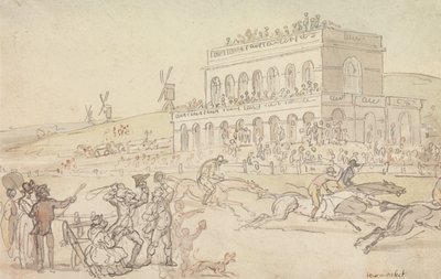 Doktor Syntax verliert sein Geld auf dem Rennplatz in York von Thomas Rowlandson